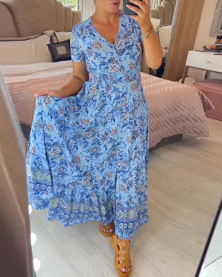 Demi | Floral Bohemian Maxi Dress