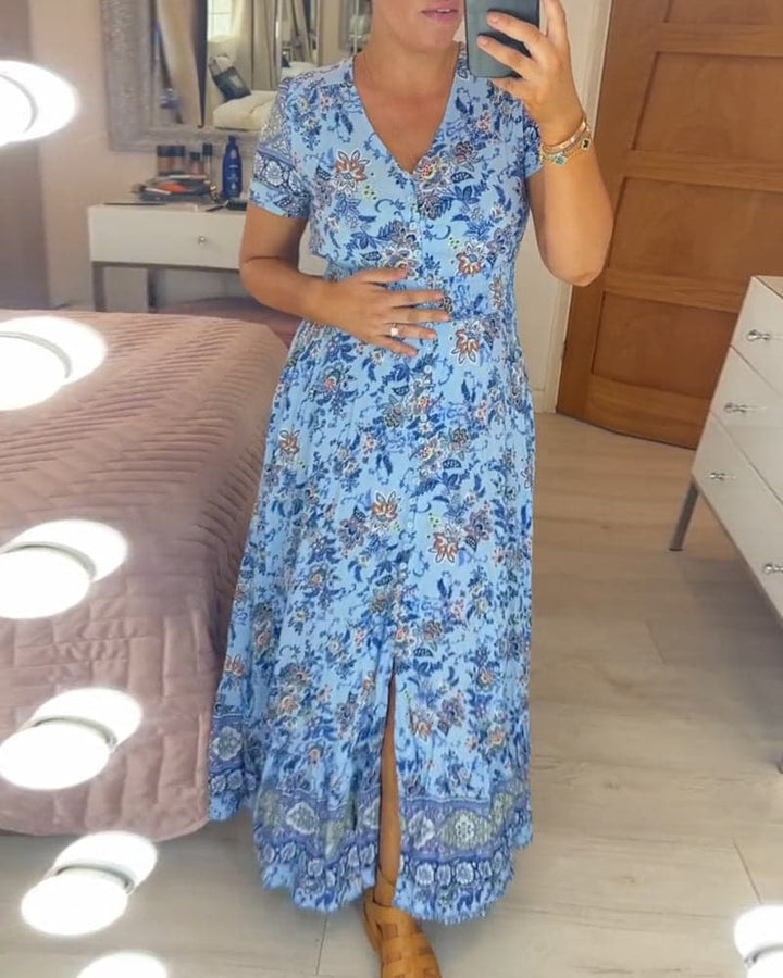 Demi | Floral Bohemian Maxi Dress