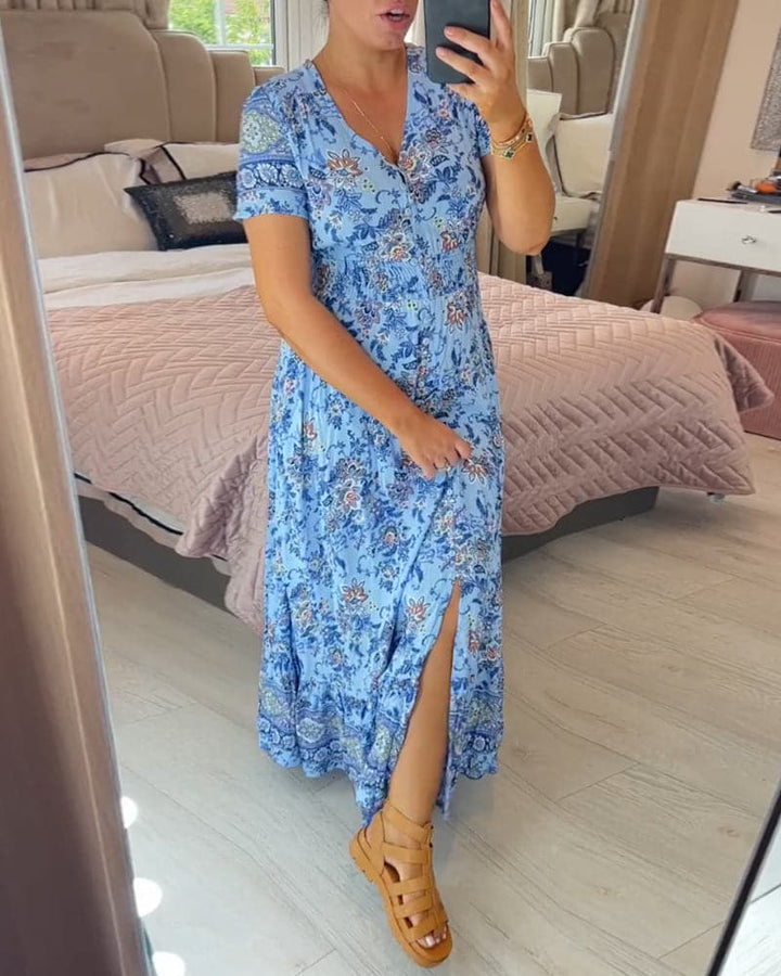 Demi | Floral Bohemian Maxi Dress