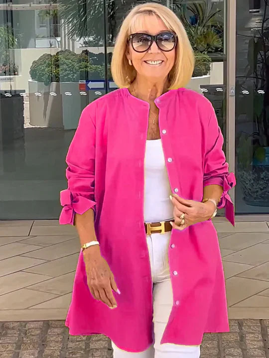 Allyce™ | Elegant Flowing Button-Up Jacket