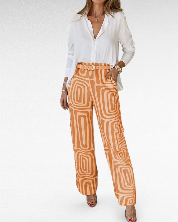Mila | Geometric Palazzo Set