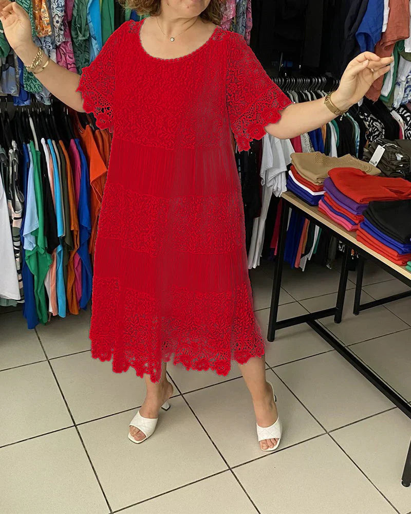Elena | Timeless Lace Midi Dress