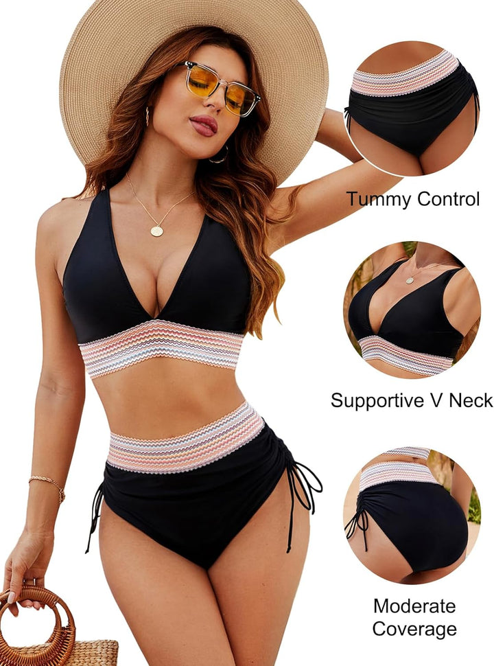 Marina | Stylish High-Waist Bikini Set