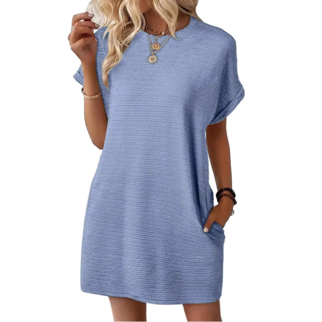 Iris™ – Casual Round Neck Summer Dress
