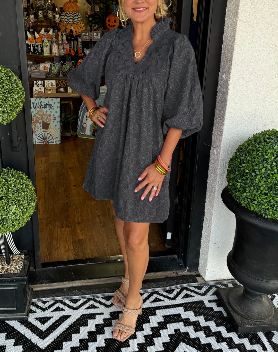 Evelyn | Ruffle Detail A-Line Dress