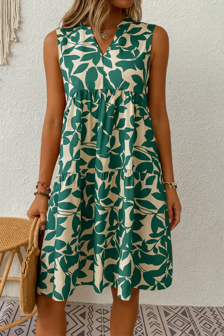 Diane™ | Elegant Sleeveless Floral Midi Dress