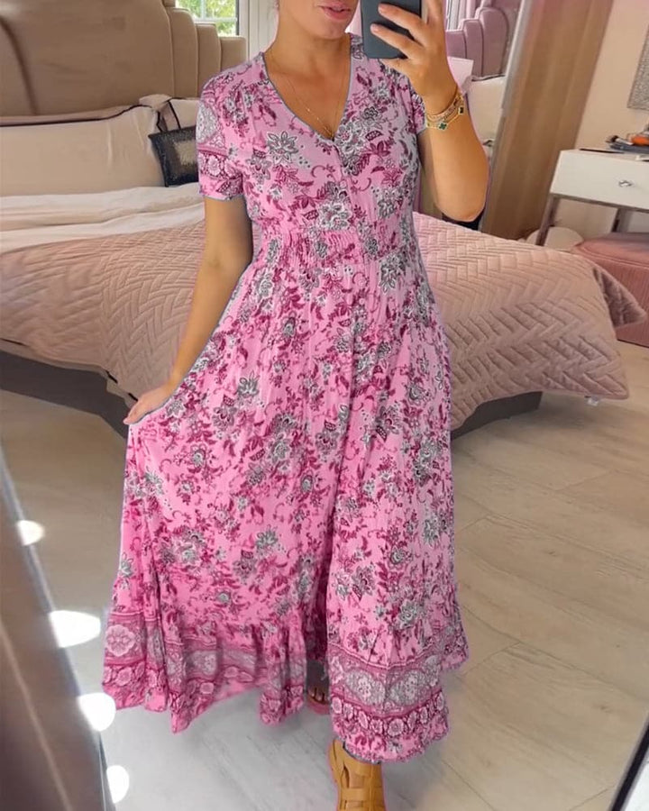 Demi | Floral Bohemian Maxi Dress