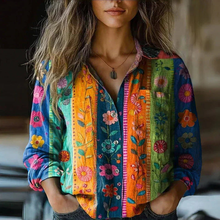Valerie | Printed Vintage Blouse