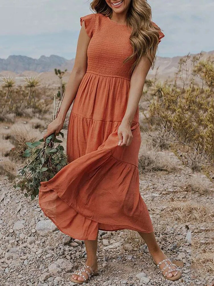 Vianne | Flowy Tiered Midi Dress