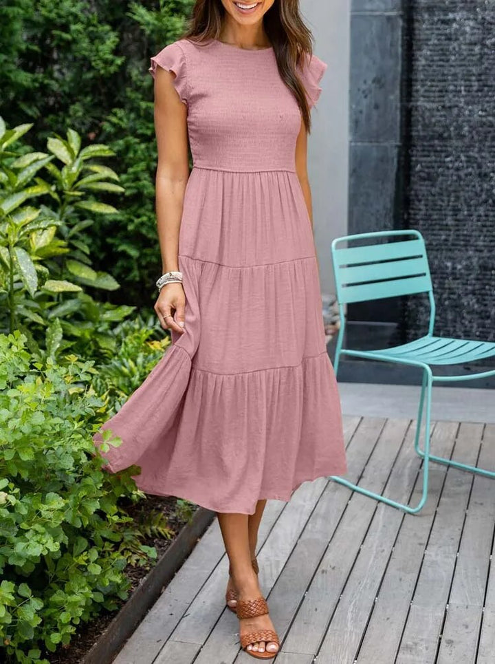 Vianne | Flowy Tiered Midi Dress