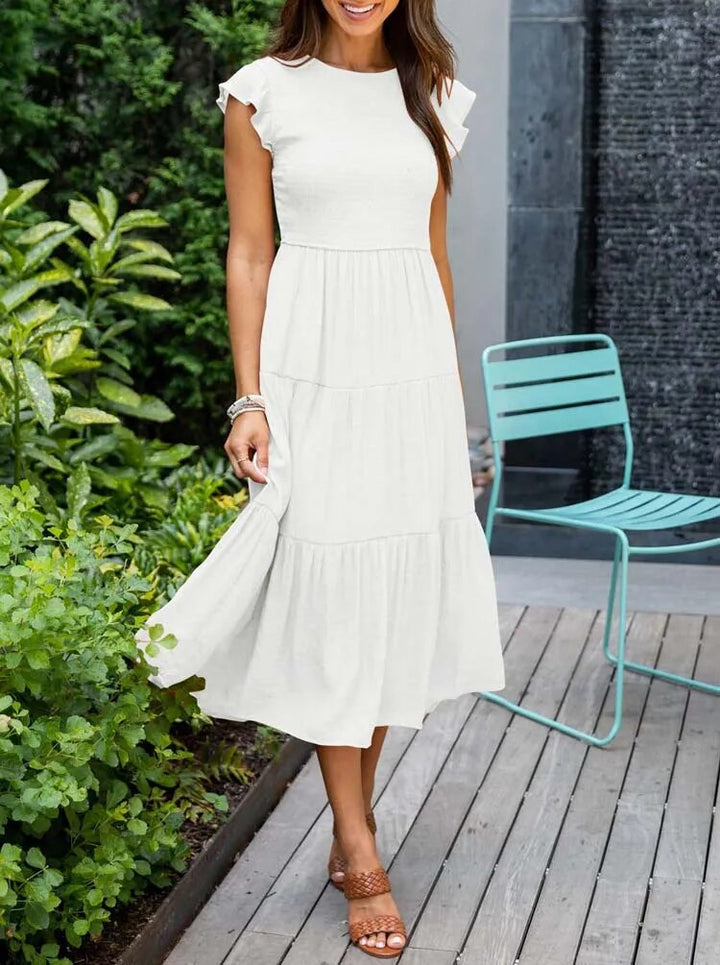 Vianne | Flowy Tiered Midi Dress