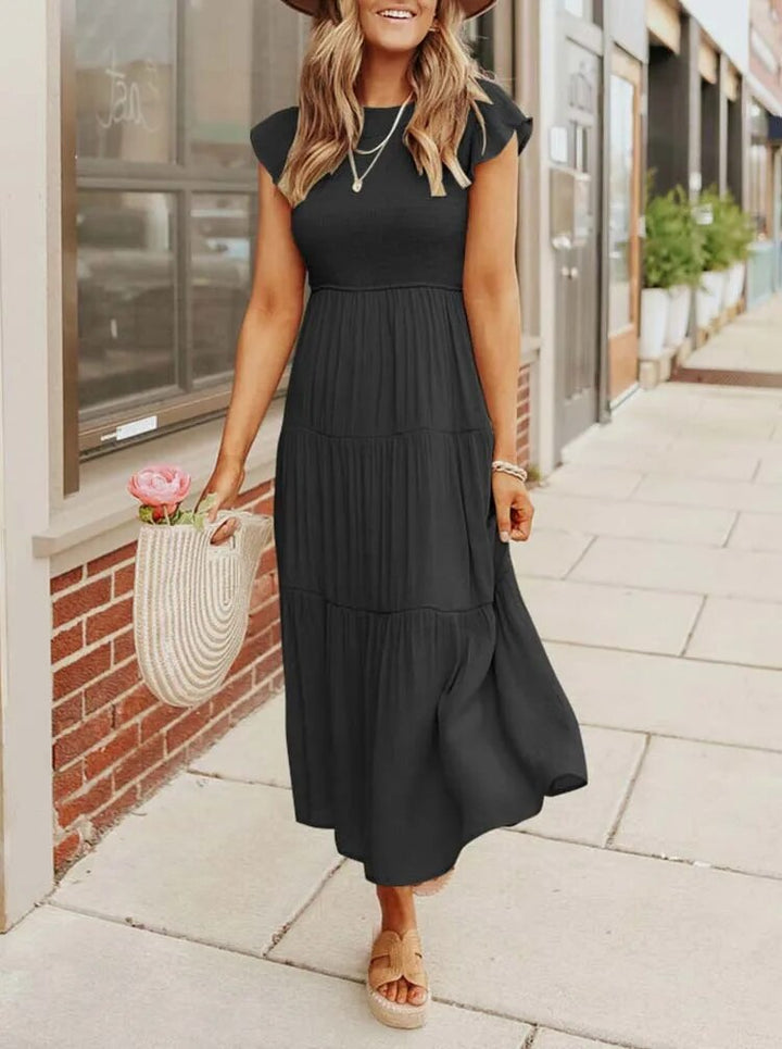 Vianne | Flowy Tiered Midi Dress