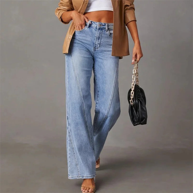 Delilah™ Wide-Leg Patchwork Jeans