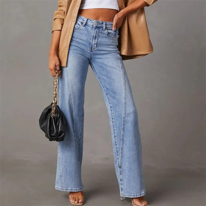 Delilah™ Wide-Leg Patchwork Jeans