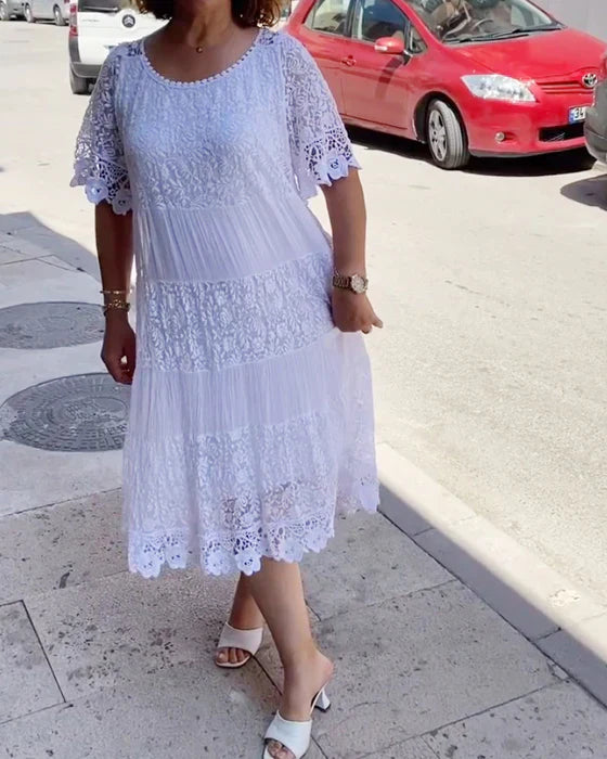 Elena | Timeless Lace Midi Dress