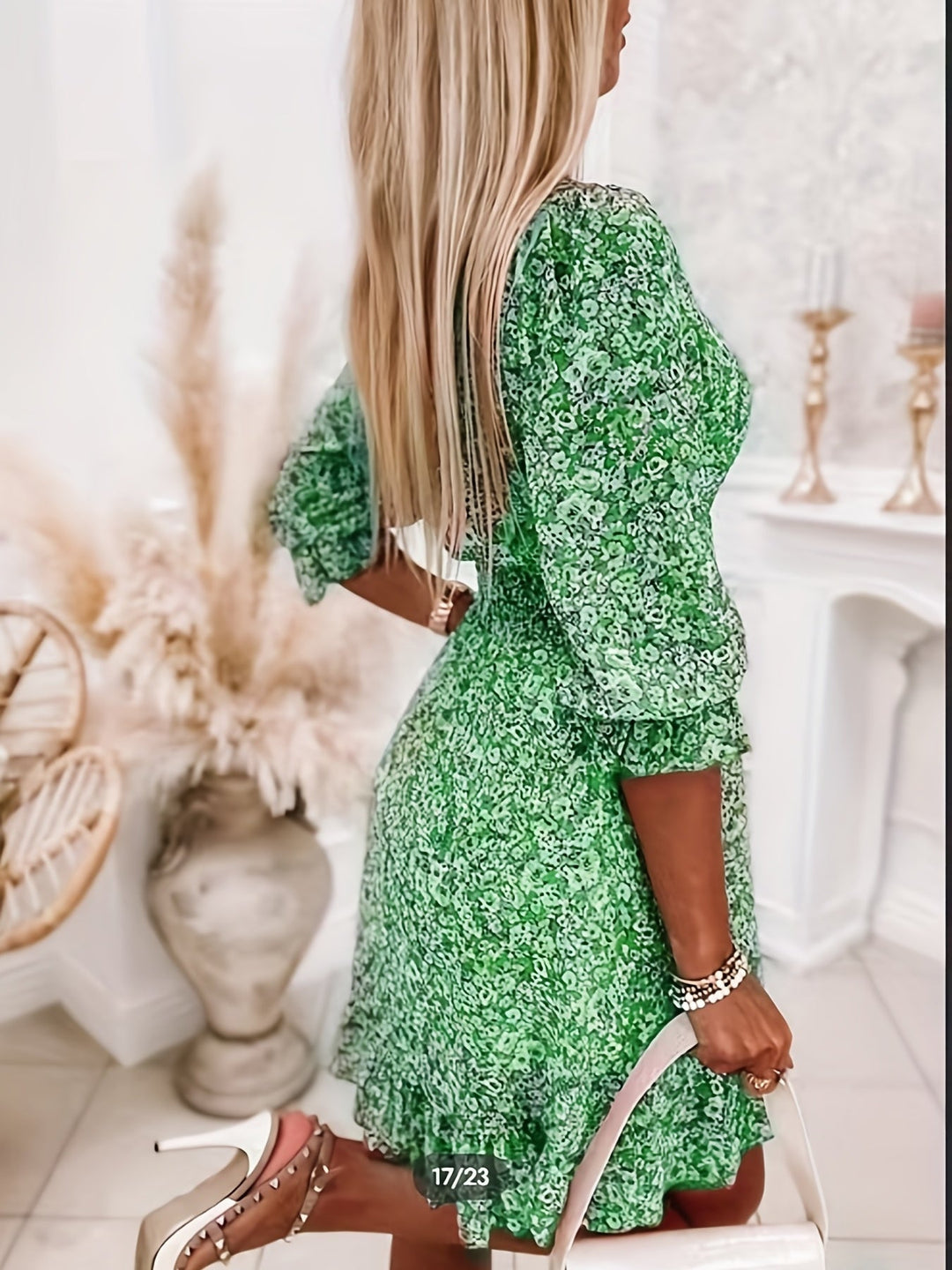 Annelise™ | Elastic Waist Floral Dress