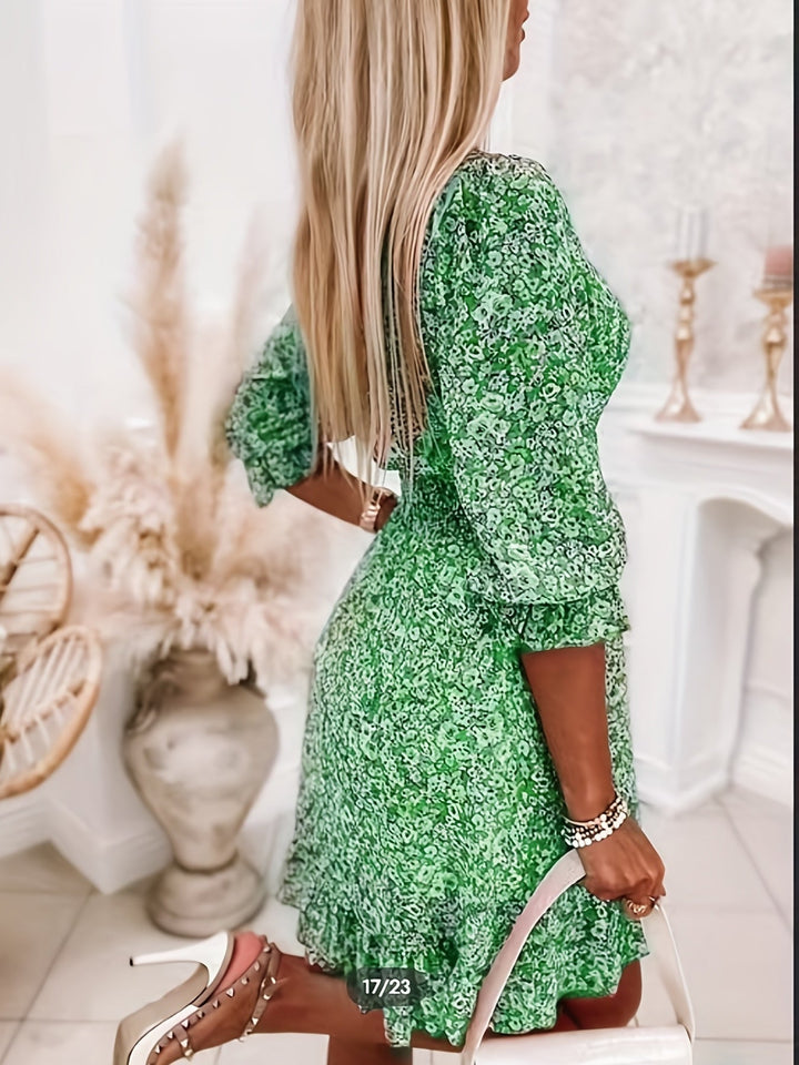 Annelise™ | Elastic Waist Floral Dress