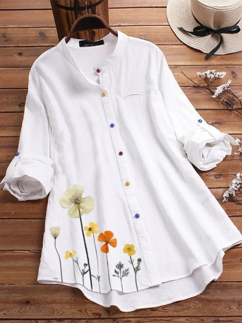 Ava™ - Casual Loose Cotton Linen Shirt