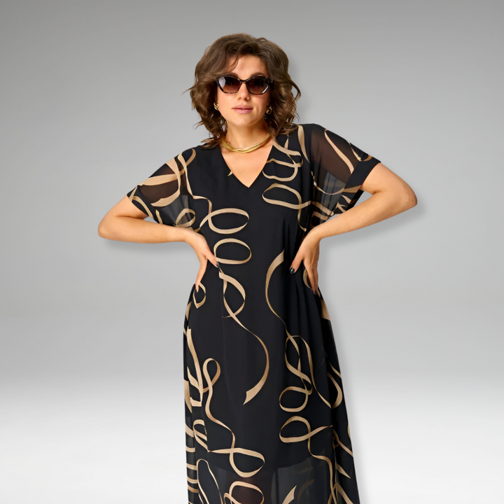 Thalina™ | Lightweight Dress with Graphic Print