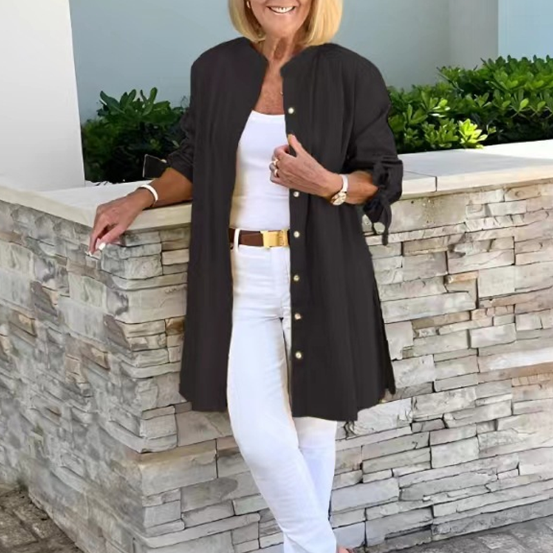 Allyce™ | Elegant Flowing Button-Up Jacket