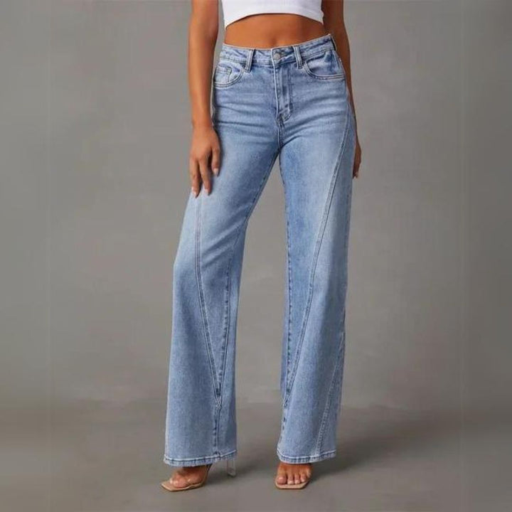Delilah™ Wide-Leg Patchwork Jeans
