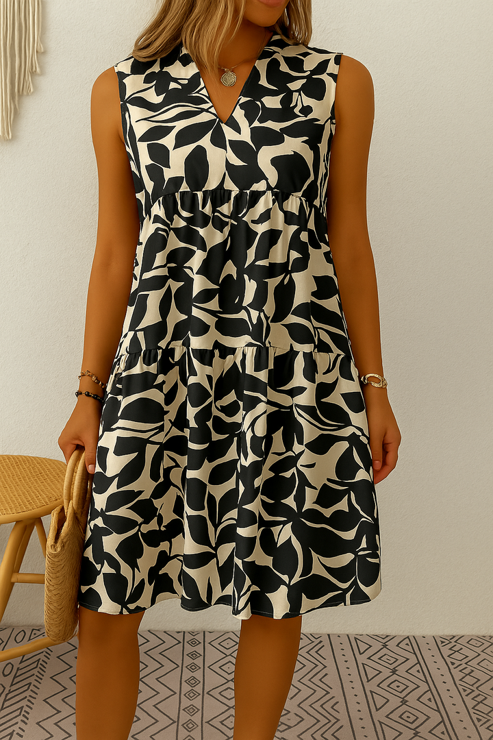 Diane™ | Elegant Sleeveless Floral Midi Dress