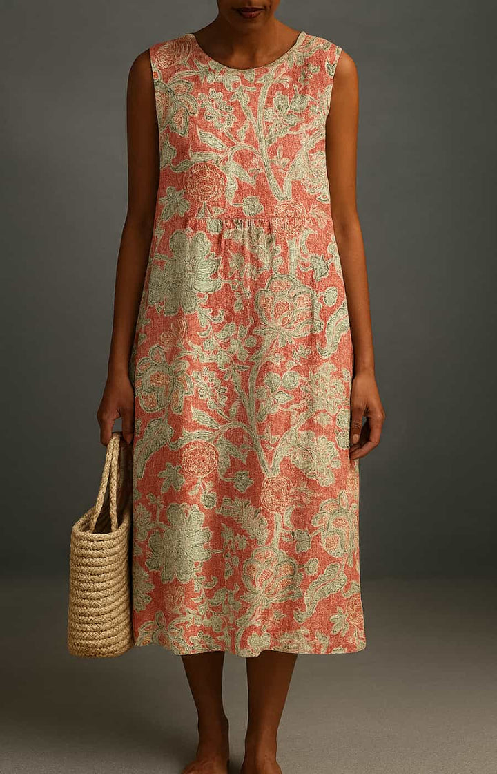 Aurora™ | Elegant Print Midi Dress