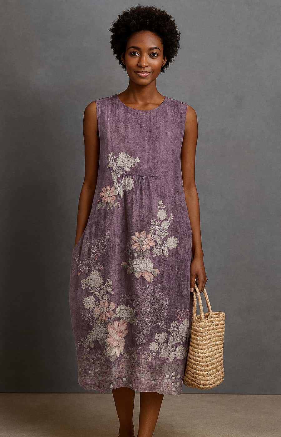 Aurora™ | Elegant Print Midi Dress