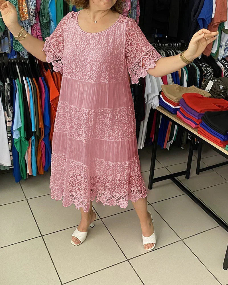 Elena | Timeless Lace Midi Dress