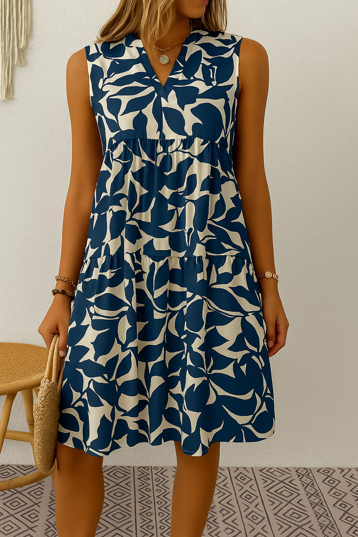 Diane™ | Elegant Sleeveless Floral Midi Dress