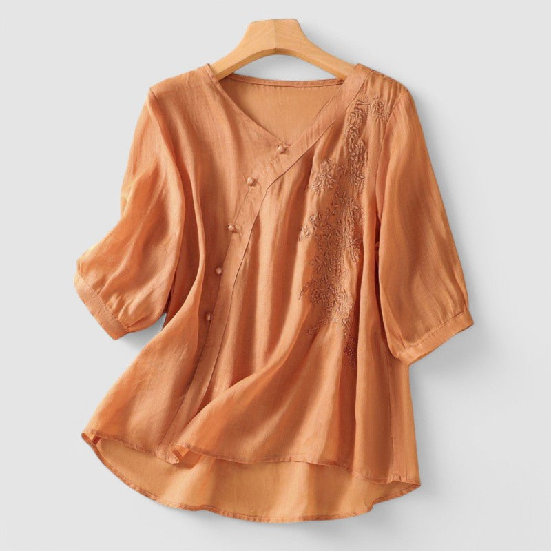 Clarissa™ | Button Tunic Blouse
