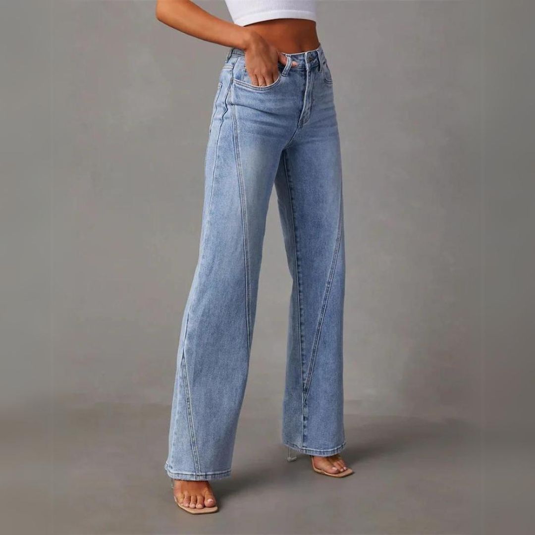 Delilah™ Wide-Leg Patchwork Jeans