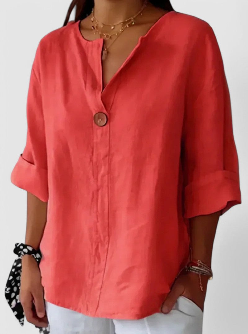 Kateri™ | Casual V-Neck Blouse