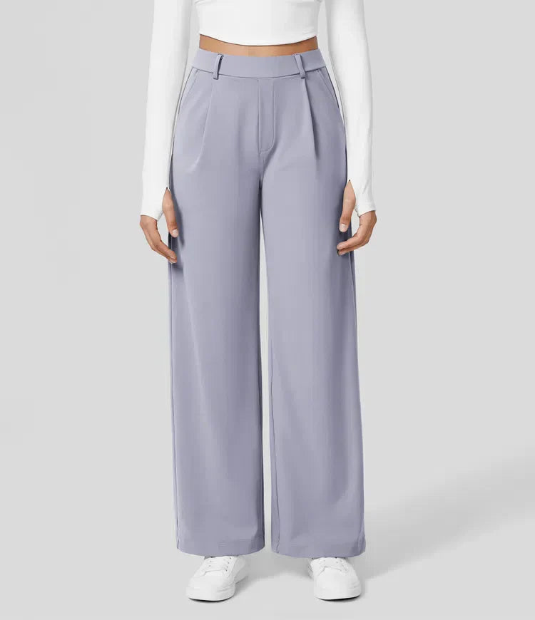Clara Flex™ - Pleated Stretch Fabric Pants