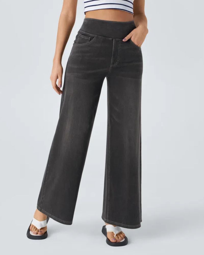 Nova | High-Waisted Wide Leg Jeans