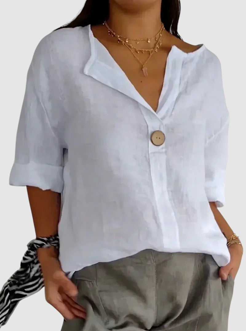 Kateri™ | Casual V-Neck Blouse