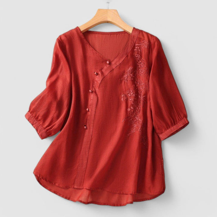 Clarissa™ | Button Tunic Blouse