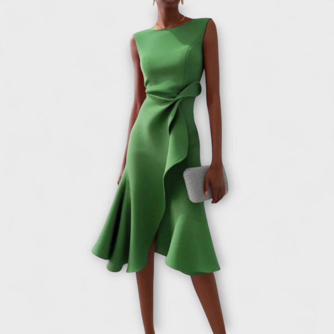 Lena™ | Asymmetrical Midi Dress