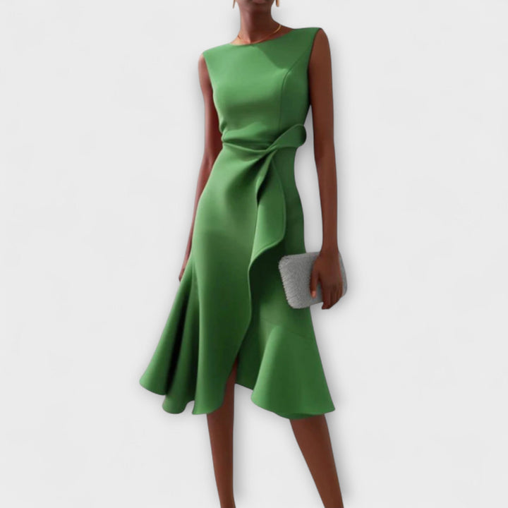 Lena™ | Asymmetrical Midi Dress