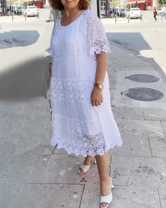 Elena | Timeless Lace Midi Dress
