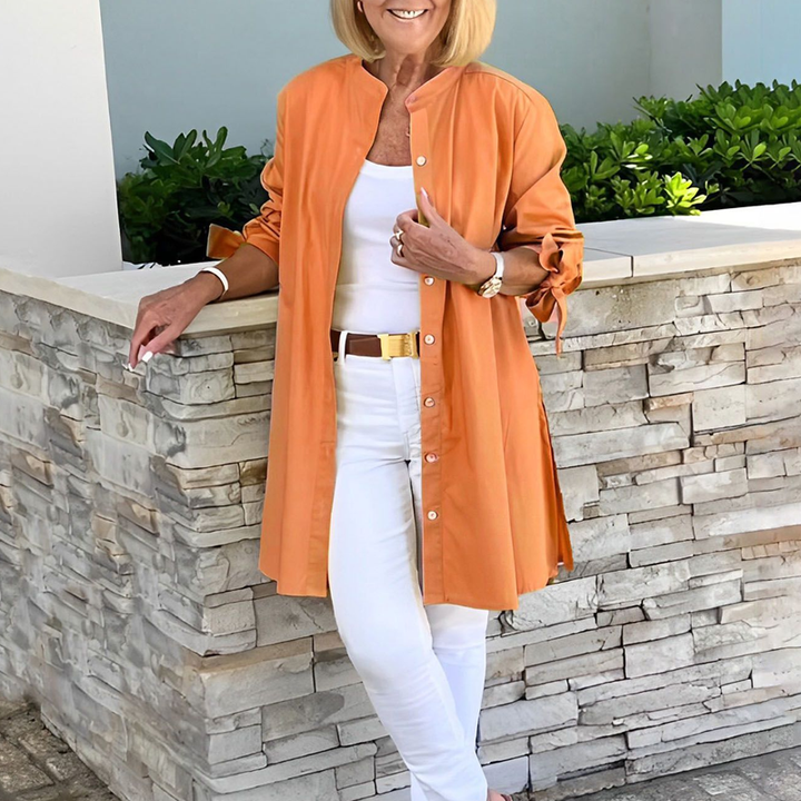 Allyce™ | Elegant Flowing Button-Up Jacket