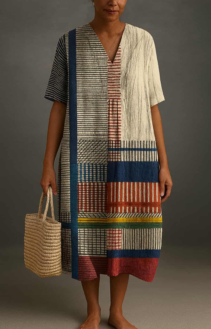 Aurora™ | Elegant Print Midi Dress