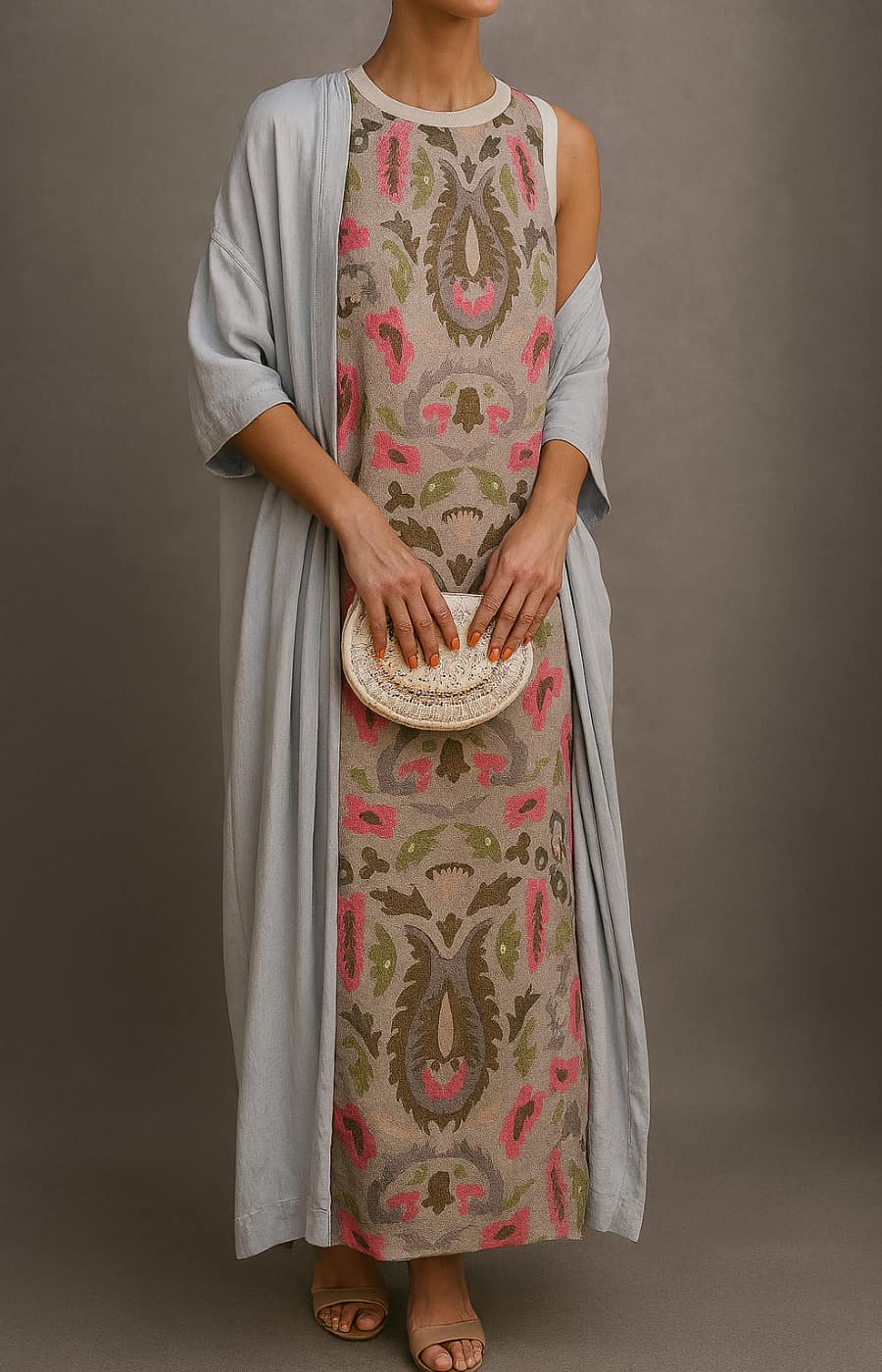 Evelina™ | Elegant Evening Dress with Matching Stole