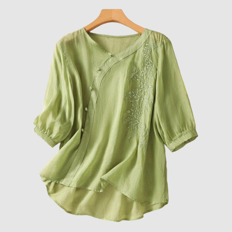 Clarissa™ | Button Tunic Blouse