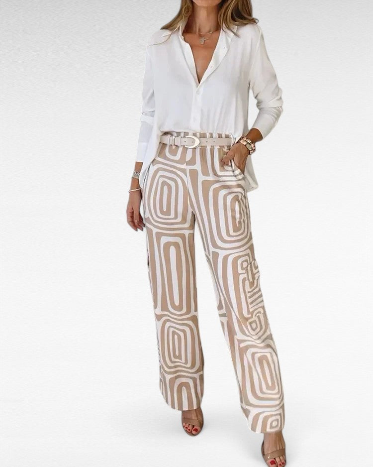 Mila | Geometric Palazzo Set