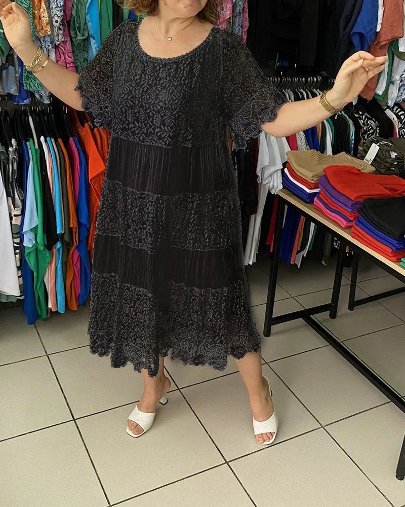 Elena | Timeless Lace Midi Dress