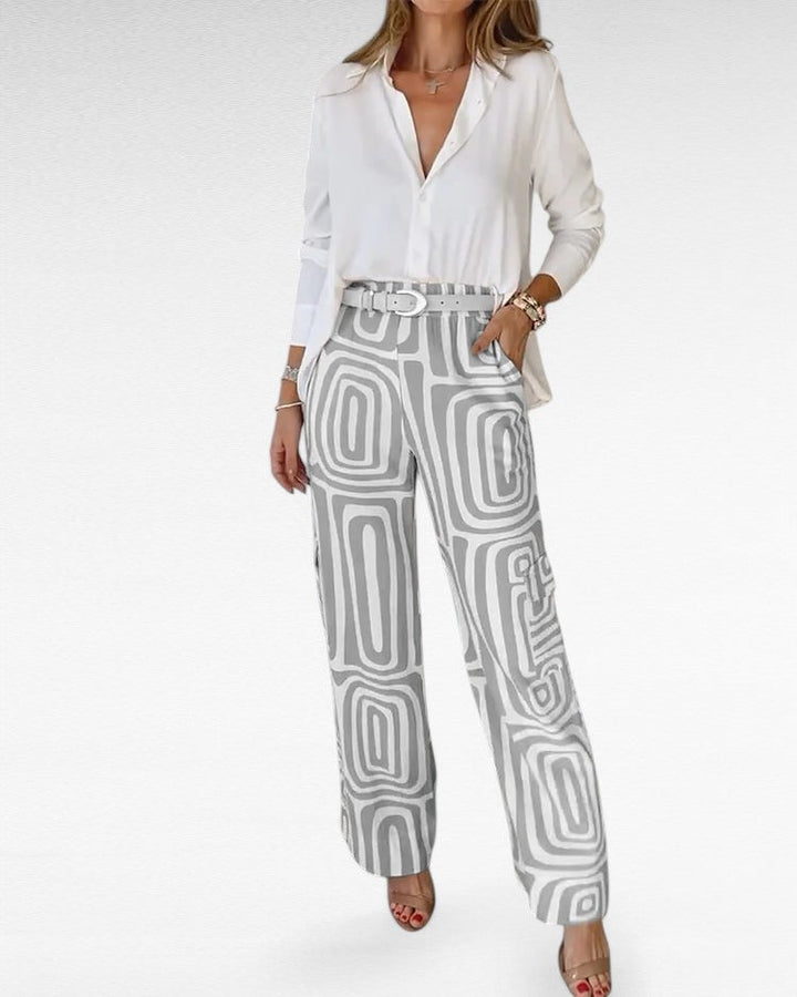 Mila | Geometric Palazzo Set