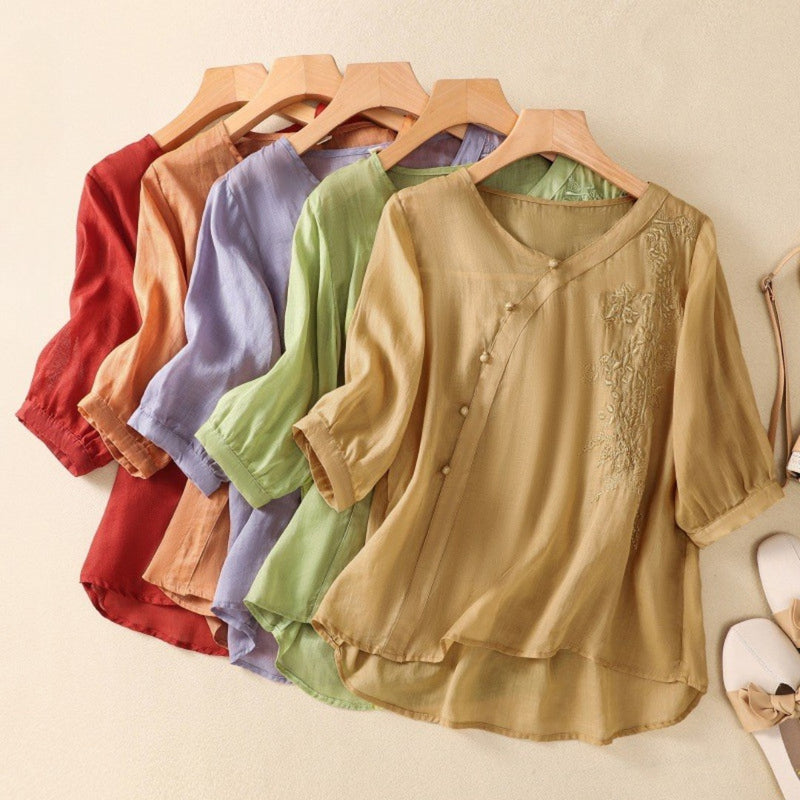 Clarissa™ | Button Tunic Blouse