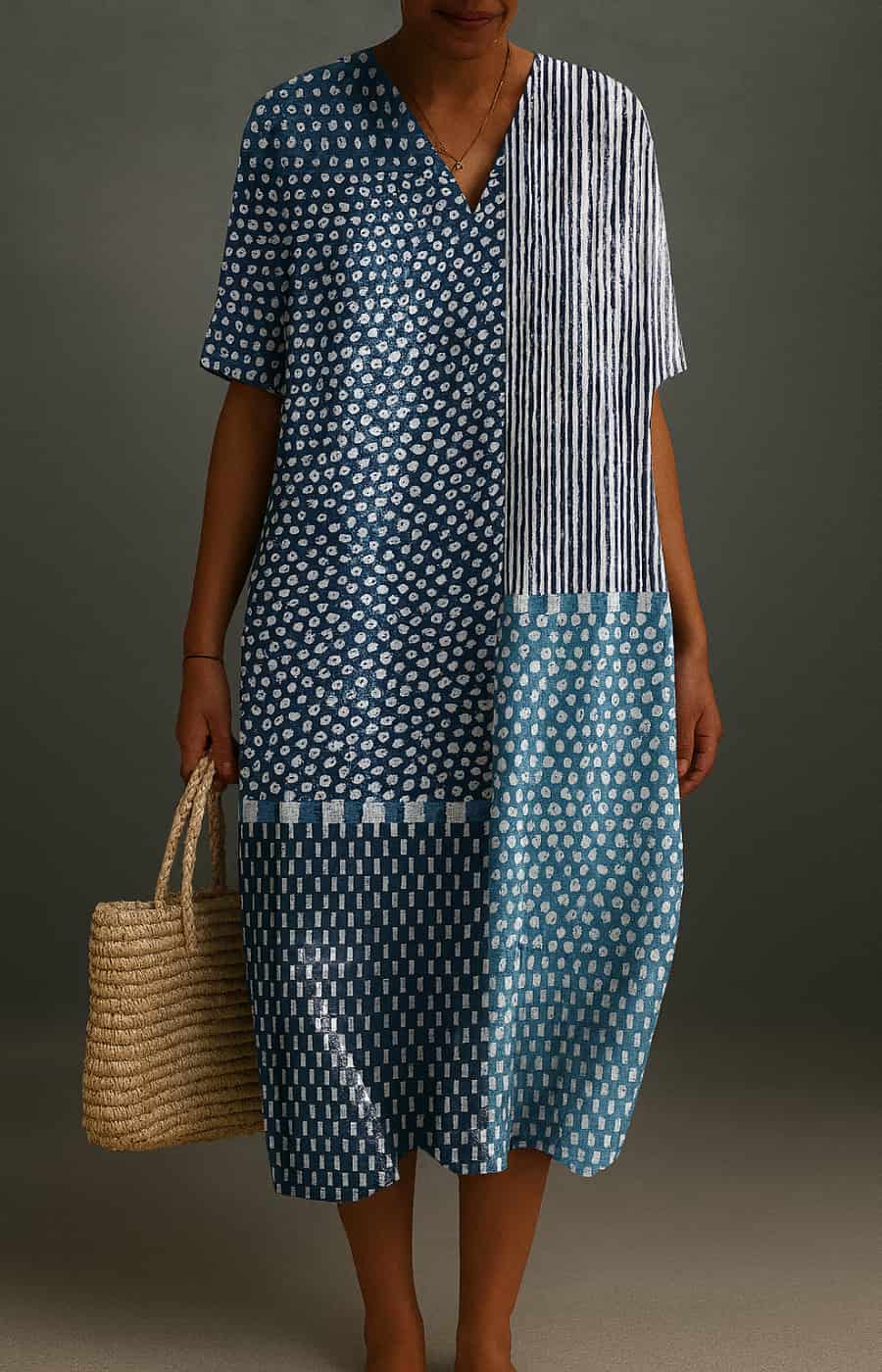 Aurora™ | Elegant Print Midi Dress