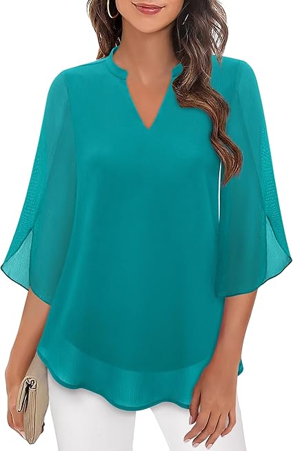 Colette™ | Flowy A-Line Chiffon Blouse